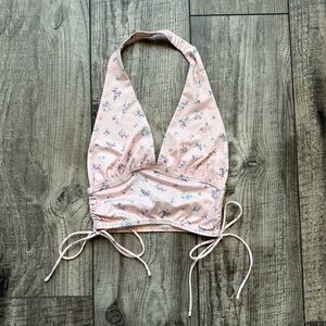 Princess Polly floral halter crop top